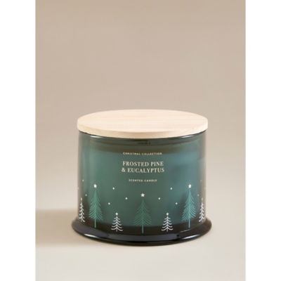 ASDA Frosted Pine & Eucalyptus Wooden Lid Candle- Buy online at McGrocer