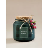 Tartan Green Candle scented candle with rosemary and pine (British brand)