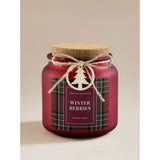 Tartan Red Candle festive scented candle - (British brand)
