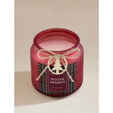 Tartan Red Candle festive scented candle - (British brand)