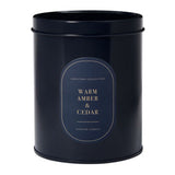 Warm Amber & Cedar tin candle 175g (British brand)