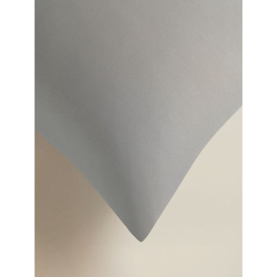 Plain pillowcase pair in soft polycotton fabric, imported from the UK