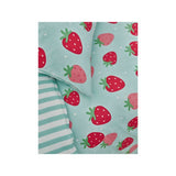 Blue Strawberry reversible duvet single size - British product