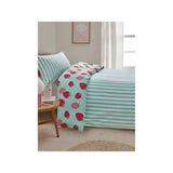 Blue Strawberry reversible duvet single size - British product