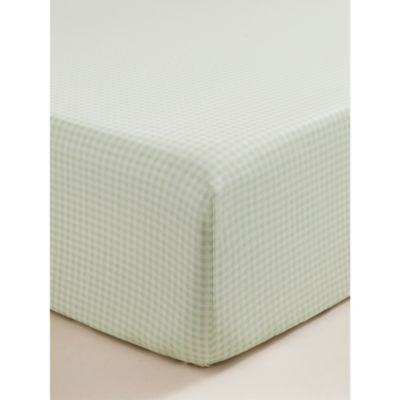 ASDA Green & White Gingham Fitted Sheet Double- Buy online at McGrocer