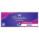 ASDA ASDA 24 Super Plus Extra Non-Applicator Tampons- Buy online at McGrocer