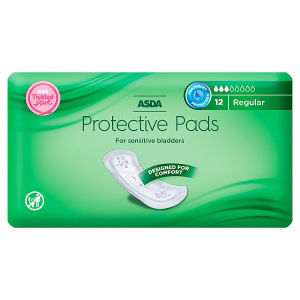 Asda Regular Protective Pads 12 pack - British product