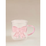ASDA Glass Mug Pink & White Bow- Buy online at McGrocer