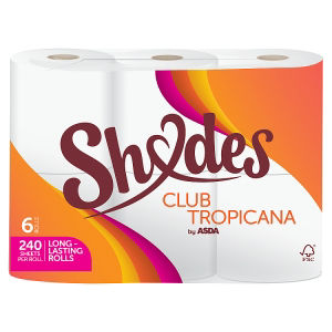 Shades by ASDA Club Tropicana toilet tissue 6 rolls - British product
