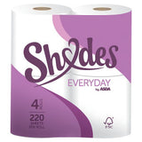 Shades by ASDA toilet rolls 4 pack (British brand)