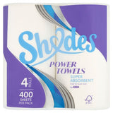 ASDA Shades super absorbent power towels 4 rolls - British product