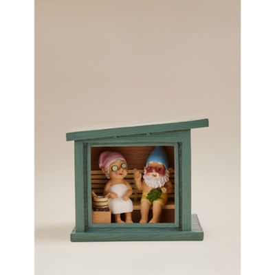 Gnome sauna ornament hand painted frost proof, UK version