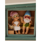Gnome sauna ornament hand painted frost proof, UK version