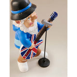 Guitarist gnome hand painted ornament multicoloured (British brand)