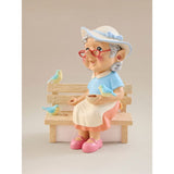 ASDA Garden Gnome Ornament Grandma Bench Gnome Multicoloured W14 x D10 x H17cm- Buy online at McGrocer