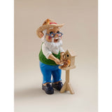 Grandad bird feeding gnome hand painted 23.5cm, UK version