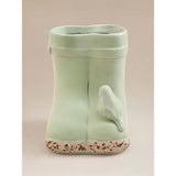ASDA Green Ceramic Welly Planter with Bird Decoration 13x17x13.5cm- Buy online at McGrocer