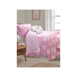 ASDA Pink Daisy Frill Trim Reversible Duvet Set Single- Buy online at McGrocer