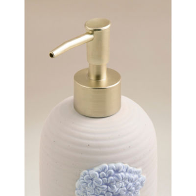 Stacey Solomon natural floral soap dispenser in stoneware, UK version