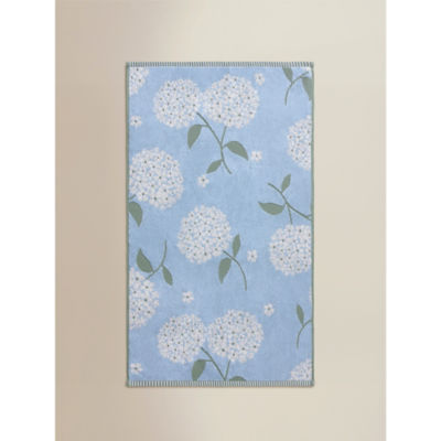 Stacey Solomon blue hydrangea cotton hand towel, UK version