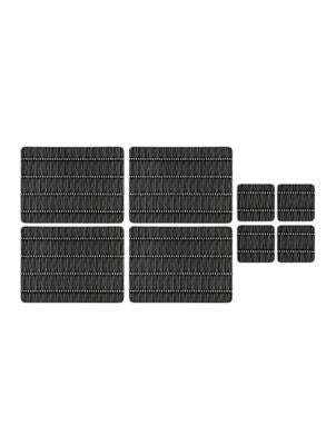 Black Dash placemat and coaster set 29cm, UK version