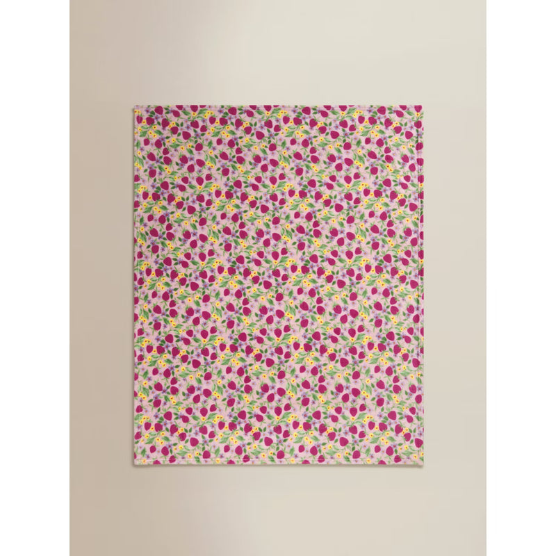 Pink strawberry super soft throw 120x150, imported from the UK
