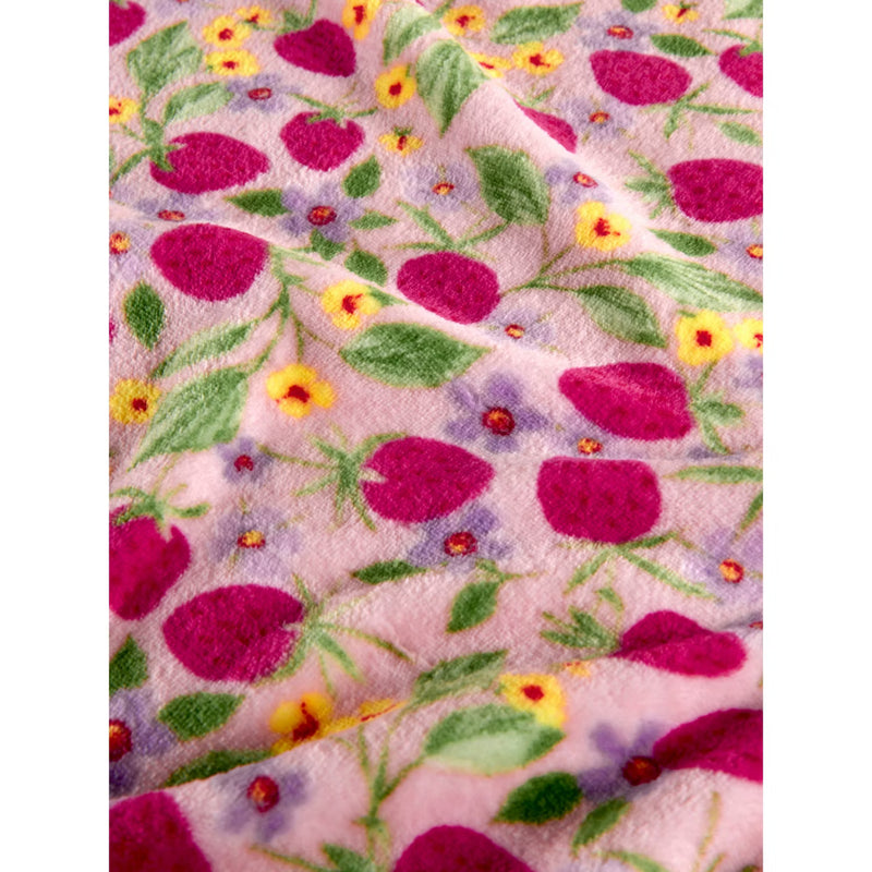 Pink strawberry super soft throw 120x150, imported from the UK