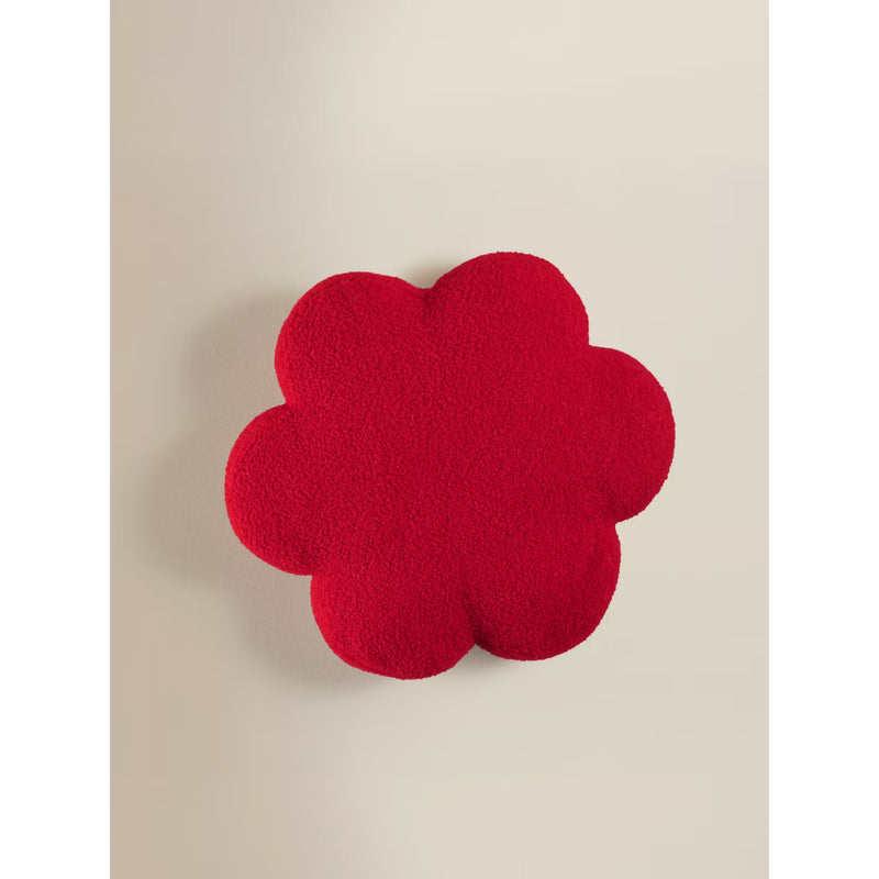 ASDA red flower face-shaped cushion 40x40 (British brand)