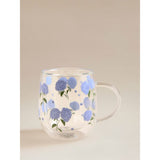 Stacey Solomon hydrangea glass mug double wall (British brand)