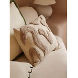 ASDA Natural Tufted Squiggle Cushion 35 x 45cm- Buy online at McGrocer
