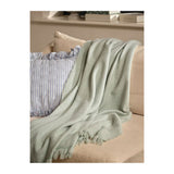 Stacey Solomon duck egg herringbone throw 120x150cm, UK version