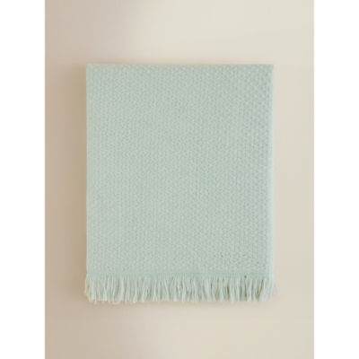 Stacey Solomon duck egg herringbone throw 120x150cm, UK version