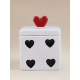 ASDA Black & White Dice Trinket Pot - Stoneware - 12 x 12 x 15cm- Buy online at McGrocer