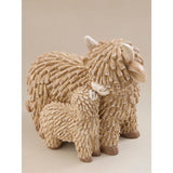 Hand painted brown highland cow ornament - British product