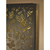 Black bee and butterfly decorative wall panel solar light, UK version