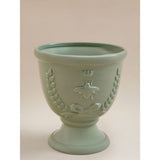 Green ceramic bee urn planter, imported from the UK