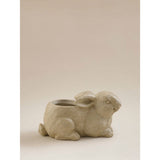 Brown rabbit planter hand painted 24cm (British brand)