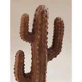 Brown hand painted cactus garden ornament, UK version
