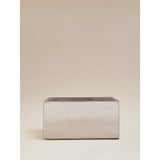 Silver rectangular disco planter with mirror tile finish (British brand)