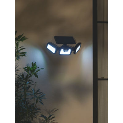 Black & White solar security light with motion sensor, imported from the UK