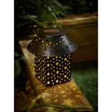 Black solar lantern 16cm, UK version