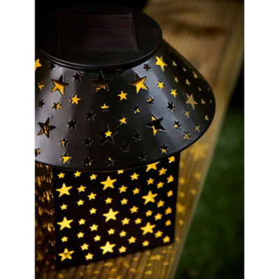 Black solar lantern 16cm, UK version