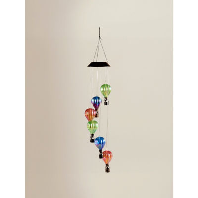 Solar string lights with multicoloured balloon shades - British product