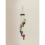 Solar string lights with multicoloured balloon shades - British product