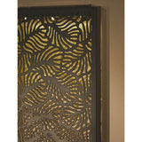 Black Leaf wall panel solar light with warm white LED, imported from the UK