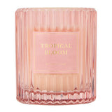Tropical Bloom ribbed candle 170g - British product