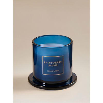 Botanical Rainforest Palms cloche candle 11x11x14 cm, imported from the UK