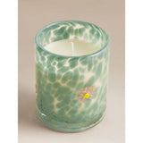 Wild Meadow Charm pink glass candle, British product