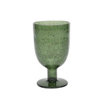George Home green plastic bubble wine goblet - British product