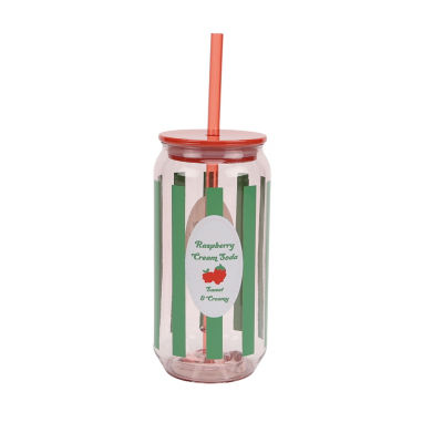 George Home Raspberry Soda plastic tumbler with straw, UK version